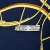 Hermès B Hermès Blue Navy with White Ivory Silk Fabric Springs Scarf 90 France