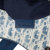 Christian Dior B Dior Blue Canvas Fabric Kasuri Oblique Saddle Crossbody Italy