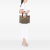 Gucci AB Gucci Brown Beige Coated Canvas Fabric Medium GG Supreme Web Loop Tote Italy