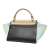 Celine B Celine Black with Multi Calf Leather Small Tricolor Trapeze Satchel Italy