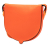 Loewe AB LOEWE Orange Calf Leather Small Soft skin Heel Pouch Spain