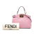Fendi B Fendi Pink Calf Leather Micro Peekaboo Satchel Italy