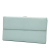 Chanel B Chanel Blue Light Blue Calf Leather Coco Button Long Wallet Italy