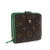 Louis Vuitton AB Louis Vuitton Brown Monogram Canvas Fabric Monogram Perforated Compact Zipped Wallet France