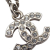 Chanel AB Chanel Silver Silver Plated Metal CC Rhinestone Pendant Necklace France