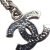 Chanel AB Chanel Silver Silver Plated Metal CC Rhinestone Pendant Necklace France