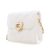 Chanel White Lambskin Leather Leather Mini Quilted Lambskin CC Enamel Heart Clutch With Chain Italy