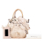 Balenciaga B Balenciaga Brown Light Beige Lambskin Leather Leather Mini Lambskin Motocross Pompon Bag Italy
