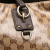 Gucci B Gucci Brown Beige Coated Canvas Fabric GG Charm GG Crystal Tote Italy