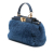 Fendi B Fendi Blue Fur Natural Material Micro Shearling Peekaboo Satchel Italy