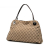 Gucci B Gucci Brown Beige Canvas Fabric GG Eclipse Shoulder Bag Italy