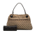 Gucci B Gucci Brown Beige Canvas Fabric GG Eclipse Shoulder Bag Italy