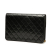 Chanel B Chanel Black Lambskin Leather Leather Medium CC Quilted Lambskin Single Flap France