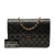 Chanel B Chanel Black Lambskin Leather Leather Medium CC Quilted Lambskin Single Flap France