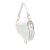 Christian Dior B Dior White Calf Leather Grained skin Saddle Bag Italy