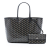 Goyard B Goyard Black Coated Canvas Fabric Goyardine Saint Louis PM France