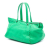Bottega Veneta B Bottega Veneta Green Goatskin Leather Intrecciato Trimmed Cervo Tote Italy
