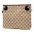 Gucci B Gucci Brown Beige Canvas Fabric GG Eclipse Crossbody Italy