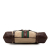 Gucci B Gucci Brown Light Brown Canvas Fabric Web Reins Shoulder Bag Italy