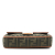Fendi B Fendi Brown Khaki Canvas Fabric Zucca Embroidered Baguette Satchel Italy