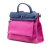 Hermès B Hermès Pink Hot Pink with Blue Dark Blue Canvas Fabric Toile Herbag Zip 31 France