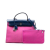 Hermès B Hermès Pink Hot Pink with Blue Dark Blue Canvas Fabric Toile Herbag Zip 31 France