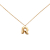 Louis Vuitton AB Louis Vuitton Gold Gold Plated Metal LV and Me Letter R Pendant Necklace Italy