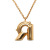 Louis Vuitton AB Louis Vuitton Gold Gold Plated Metal LV and Me Letter R Pendant Necklace Italy