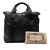 Gucci AB Gucci Black Coated Canvas Fabric GG Crystal Tote Italy