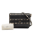 Valentino B Valentino Black Calf Leather Small Grained skin Rockstud Crossbody Italy