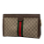 Gucci B Gucci Brown Beige Coated Canvas Fabric Medium GG Supreme Web Ophidia Chain Shoulder Bag Italy