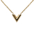 Louis Vuitton AB Louis Vuitton Gold Gold Plated Metal Essential V Pendant Necklace Italy