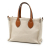 Gucci AB Gucci Brown Beige Canvas Fabric Medium Logo Tote Italy