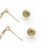 Chanel B Chanel Gold Gold Plated Metal CC Crystal Drop Push Back Earrings France