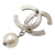 Chanel B Chanel Gold with White Pearl Gold Plated Metal CC Faux Pearl Brooch France