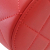 Chanel Red Small Quilted Lambskin Resin Elegant Chain Tubular Vanity Case France