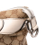 Gucci B Gucci Brown Beige with White Canvas Fabric Large GG Icon Bit Satchel Italy