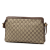 Gucci B Gucci Brown Beige Coated Canvas Fabric Medium GG Supreme Ophidia Crossbody Italy