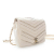 Chanel AB Chanel White Ivory Calf Leather Mini Chevron Crinkled skin Embellished Envelope Flap Italy