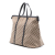 Gucci B Gucci Brown Beige Canvas Fabric GG Tote Italy