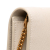 Saint Laurent AB Saint Laurent White Ivory Calf Leather Grain De Poudre Uptown Chain Wallet Italy