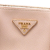 Prada B Prada Brown Beige Saffiano Leather Medium Lux Galleria Double Zip Satchel Italy