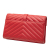 Saint Laurent B Saint Laurent Red Calf Leather Small Chevron skin Monogram Envelope Bag Italy