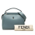 Fendi B Fendi Blue Light Blue Calf Leather Medium DotCom Satchel Italy