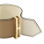 Hermès AB Hermès Brown Light Brown with White Ivory Calf Leather Swift Elan Cuff Bracelet T2 France