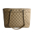 Chanel CC Caviar Leather Matelassè Tote Shoulder Bag Beige