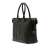 Bottega Veneta AB Bottega Veneta Black Calf Leather Intrecciato Zip Tote Italy