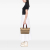 Gucci B Gucci Brown Beige Canvas Fabric GG Web Tote Italy