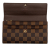 Louis Vuitton AB Louis Vuitton Brown Damier Canvas Fabric Damier Ebene Sarah Long Wallet Spain