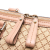 Gucci B Gucci Brown Beige Canvas Fabric Diamante Sukey Satchel Italy